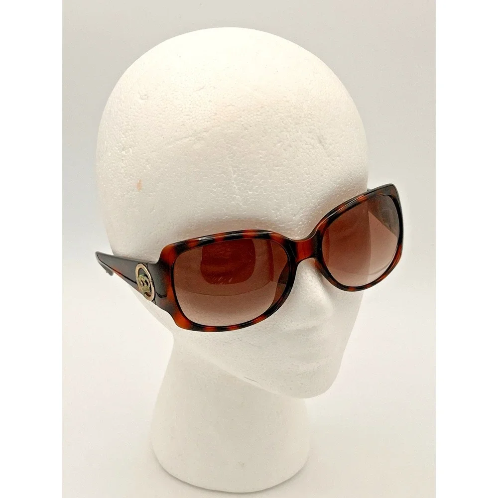 Juicy Couture No Drama Sunglasses Brown Tortoise Gradient Lens Gold Crown Logo